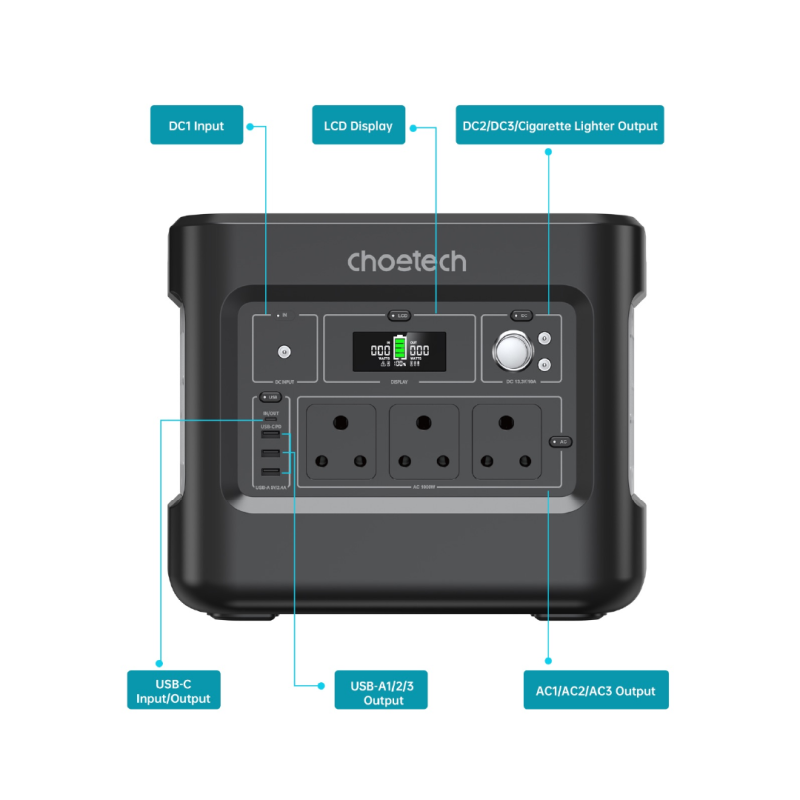 Choetech Portable Power Station 1000W / 1024Wh Gallery Image